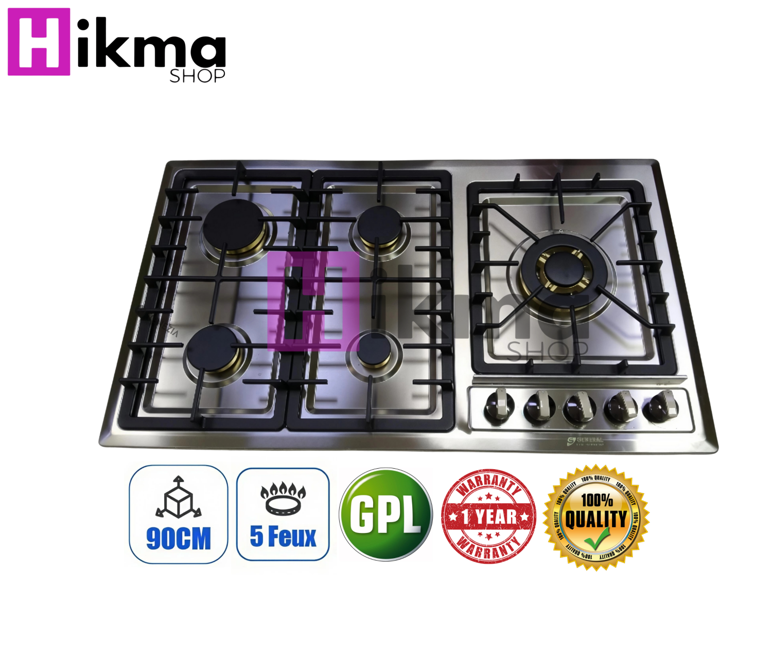 Plaque de cuisson inox 5F General