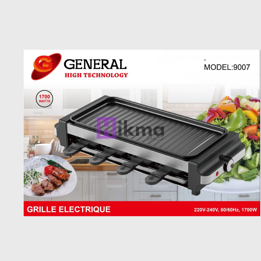 APPAREIL 3EN1 RACLETTE – GRILL – PLANCHA – 8 PERSONNES - 1700W – General 9007