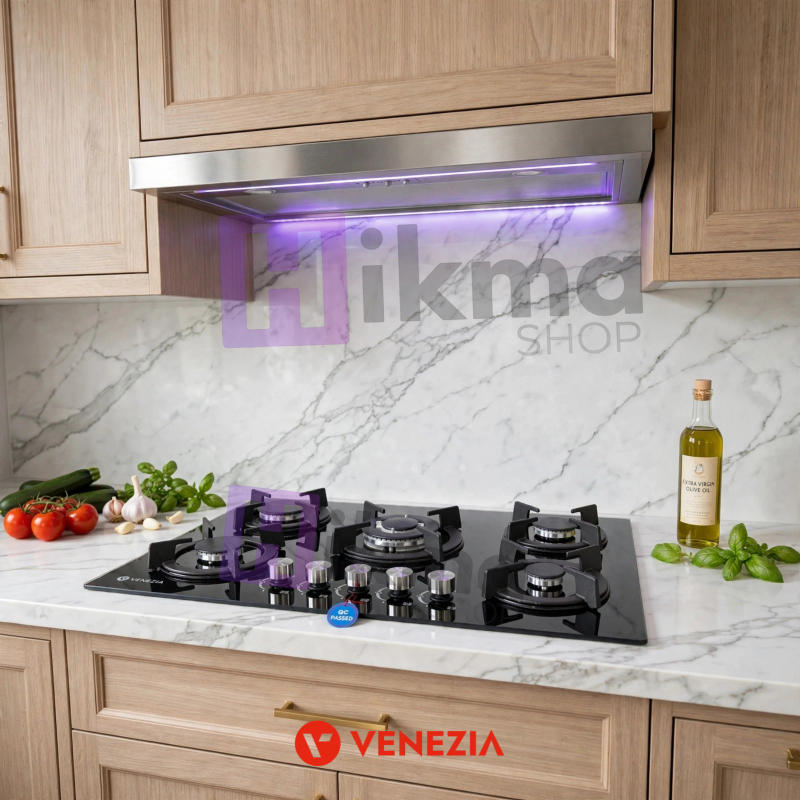 Plaque de cuisson 5f vitré venezia Vz57003G