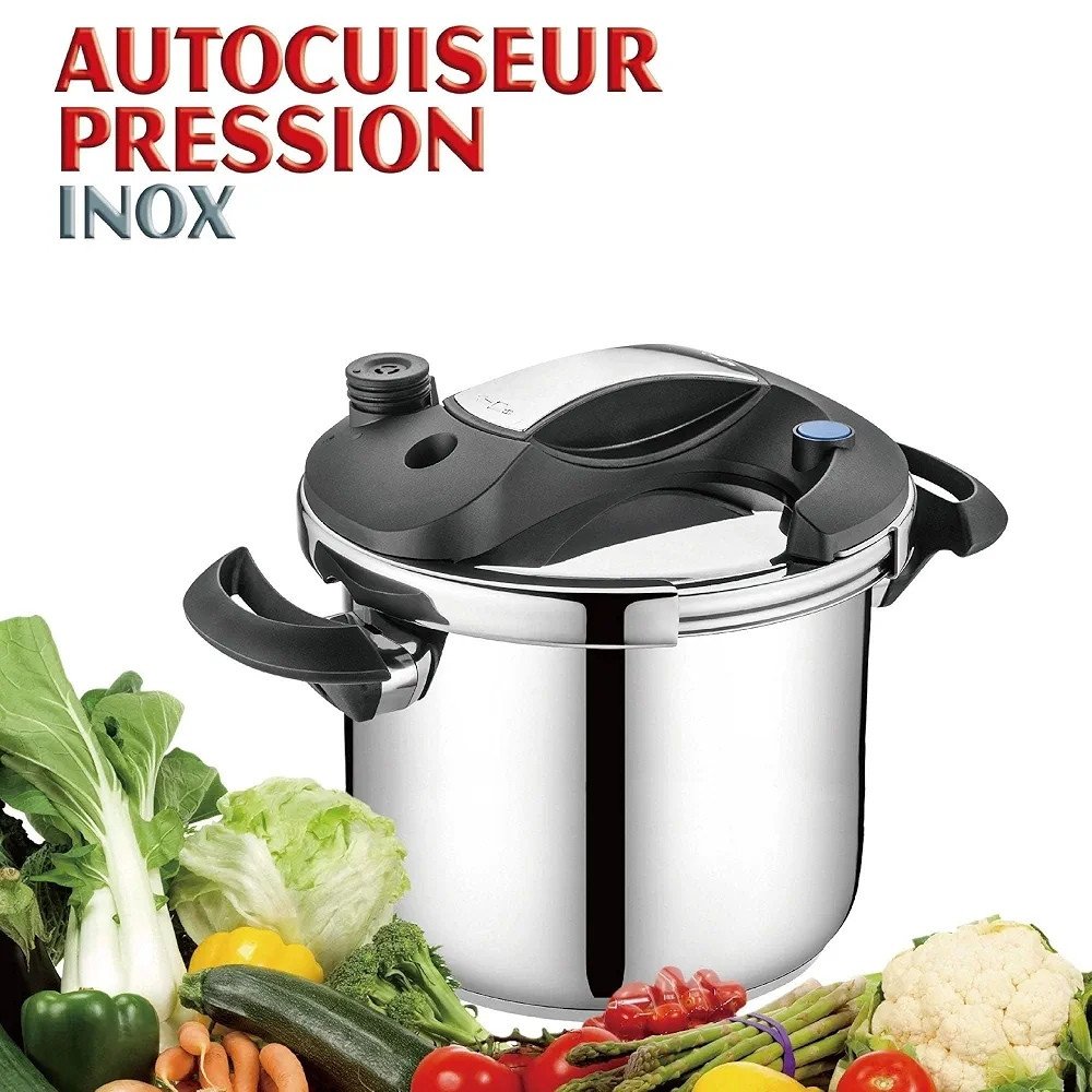Autocuiseur - BONOMI  - Inox 18/10 - Antiadhésif - Couvercle de sécurité Twist Click
